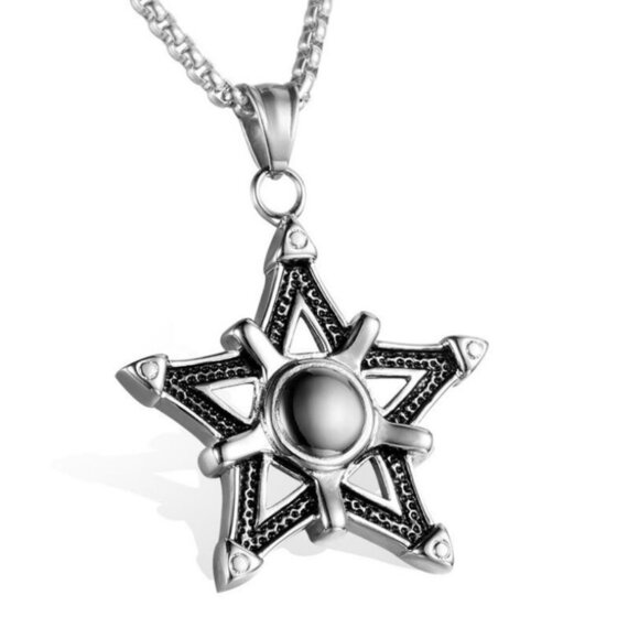 ❤️Fashion anime Pentagram Shape Necklace, N90201P121 - Picture 9 of 10